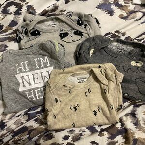 Carter's Gray and Tan Bodysuits for Everyday Comfort